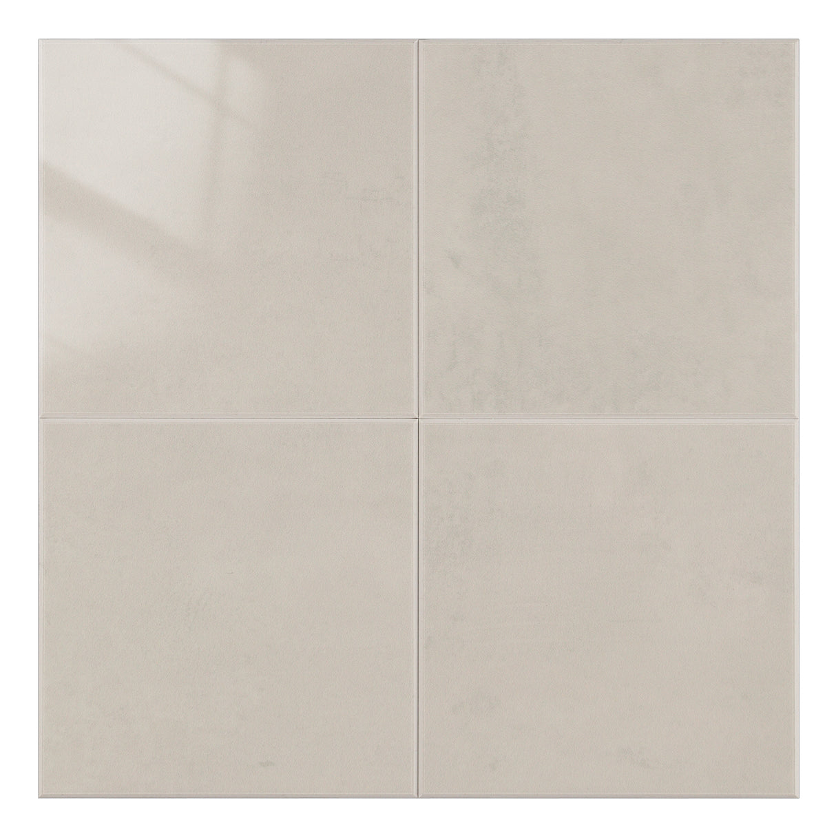 Vareprøve av Melina Beige selvklebende flis med dempet beige steinpreg.