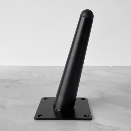 Møbelben skrå, sort metall