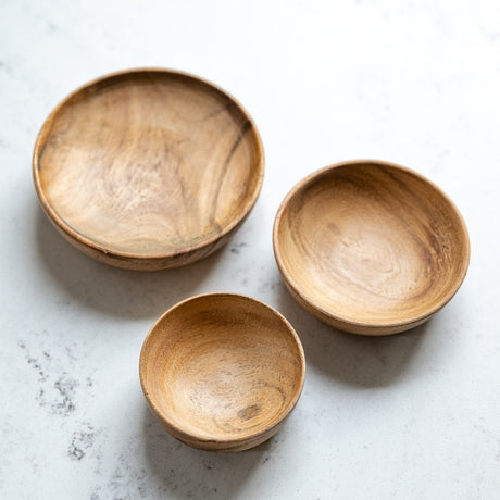 Serveringsskåler i akasietre 3 pk fra Artesà