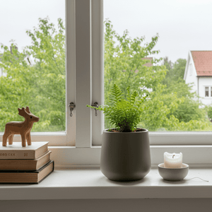 Amber potte – levd-in vinduskarm