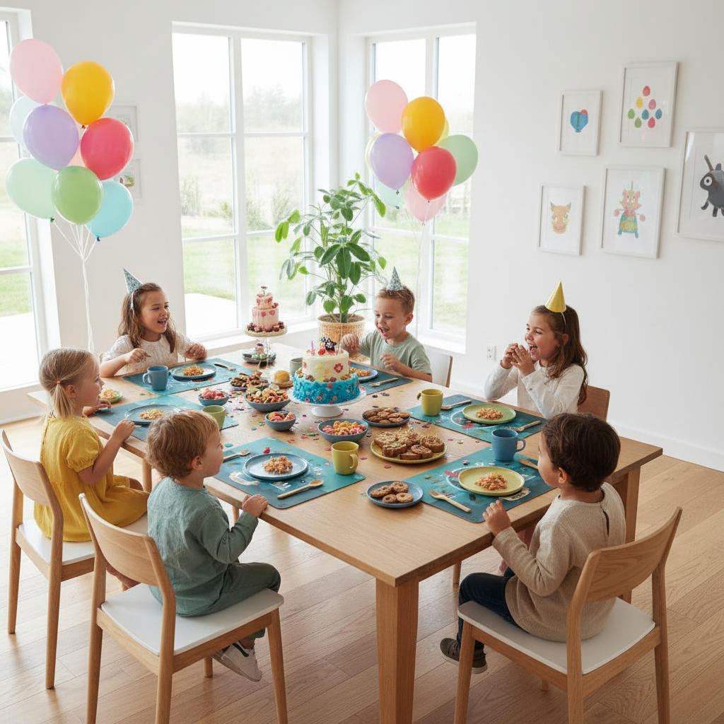 Barnebursdag med piratbordbrikker