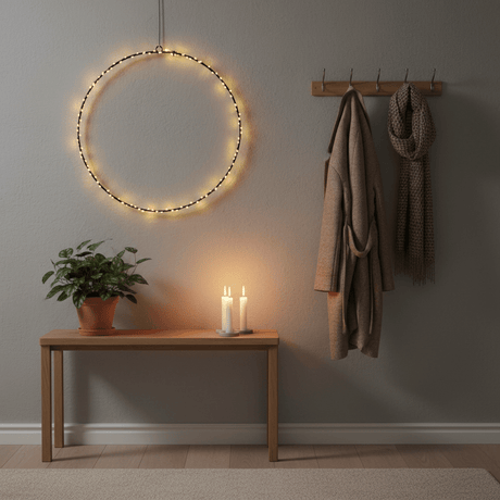 LED ring til oppheng sort metall 55 cm - Lindas Dekor Lysring