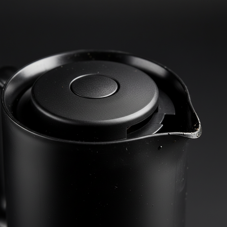 isolert kaffekanne med glassinnsats for varme drikker