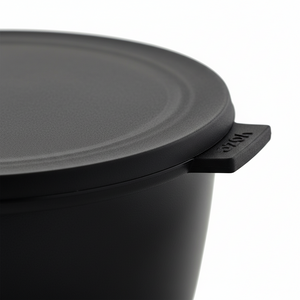 Sorte oppbevaringsboller med lokk i tre størrelser fra Mepal