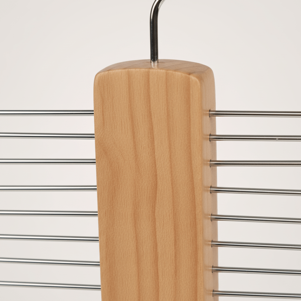 Garderobehenger i natur til slips, belter og smalt tilbehør