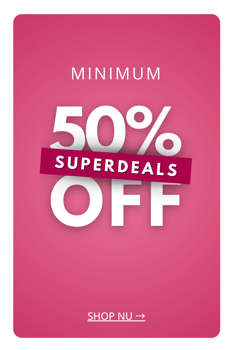 Superdeals med mindst 50 procent rabat på udvalgte produkter til bolig, opbevaring og indretning
