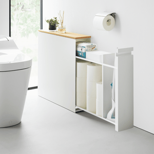 Oppbevaringshylle til badet med muligheter for å trekke ut og inn