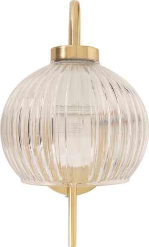Vegglampe Krys med rillet glass gull 30 cm – produktbilde 2
