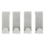 4-pack krokar för skapdörrar silver