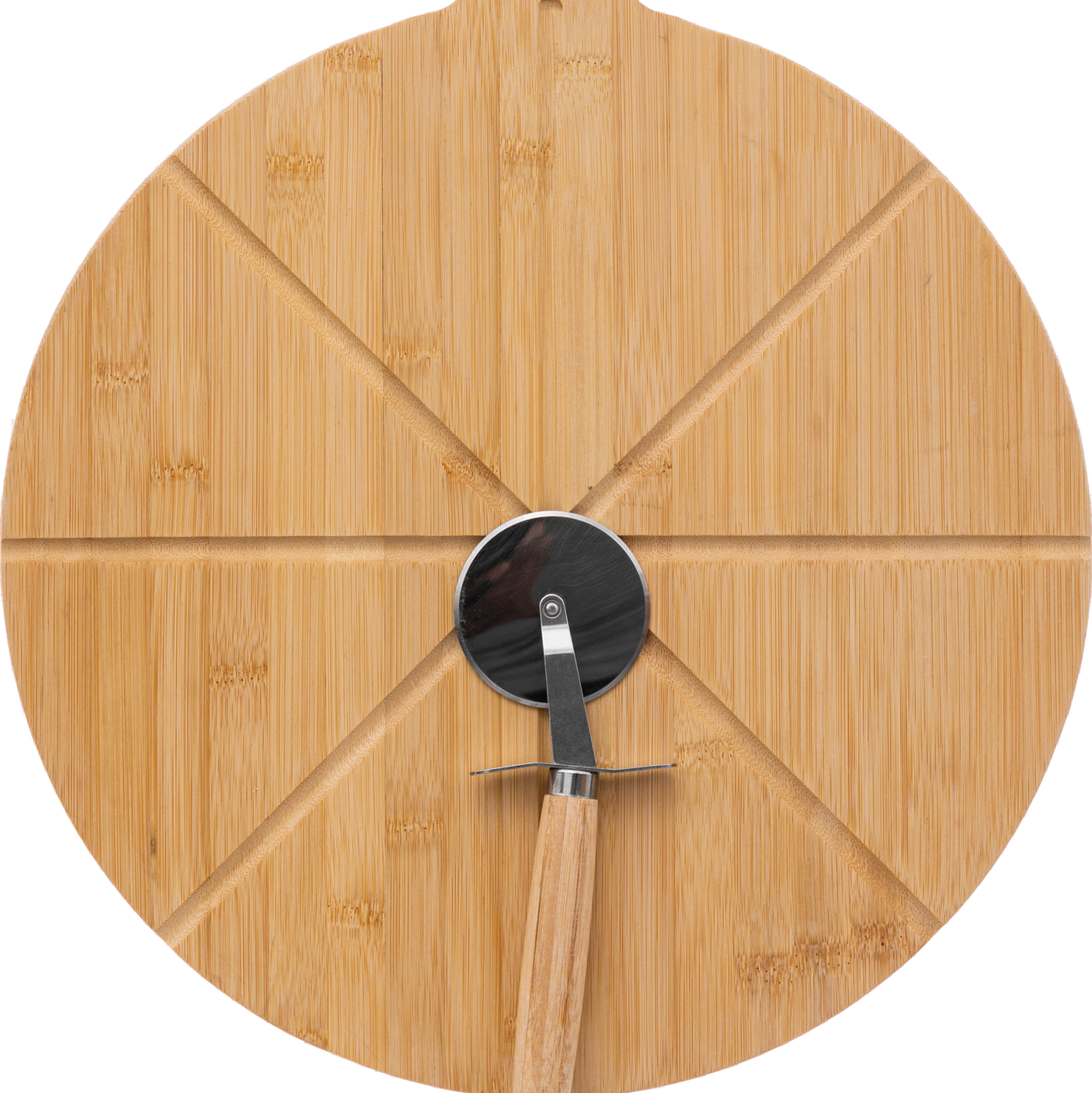 Pizzabrett i bambus med pizzakutter 37 cm – produktbilde 2