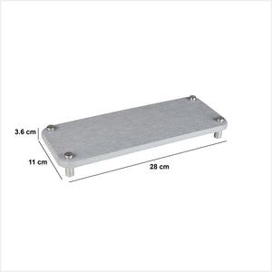Gråt diatomitt-køkkenbræt 28x11 cm – målinger og dimensioner