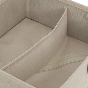 Skuffeorganiser med 2 rom beige 24 x 25 cm – detaljbilde 2