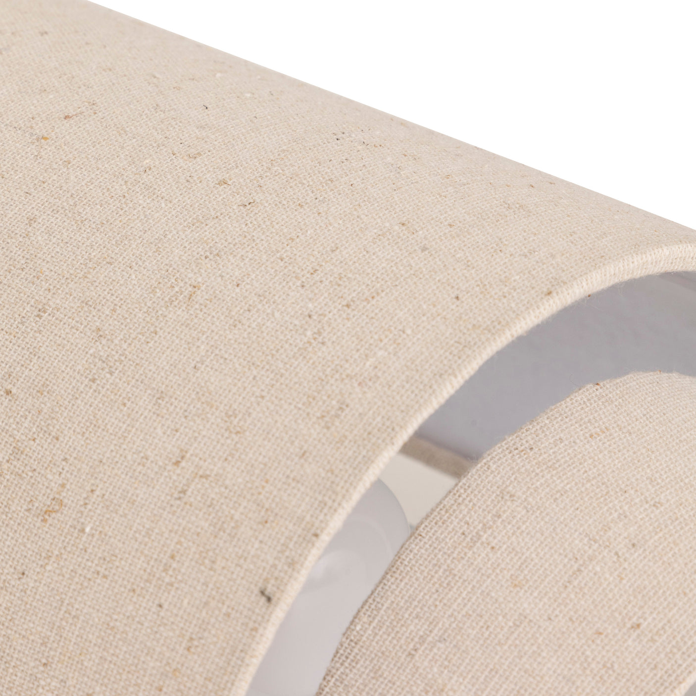 Vegglampe Nahel i beige lin 27 cm – materialnært