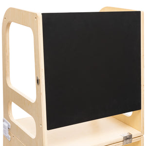 Krittavlen på Alba sett forfra, klar for tegning og skriving