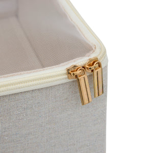 Oppbevaringsboks med hjul beige – detaljbilde 3