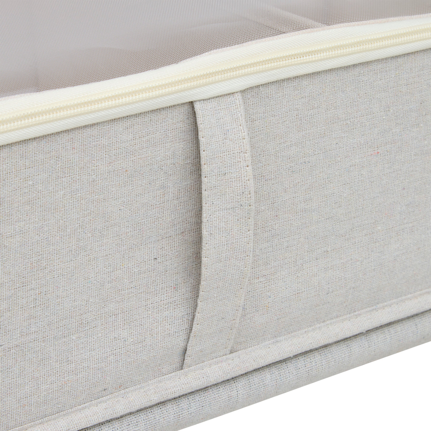 Oppbevaringsboks med hjul beige – detaljbilde 6