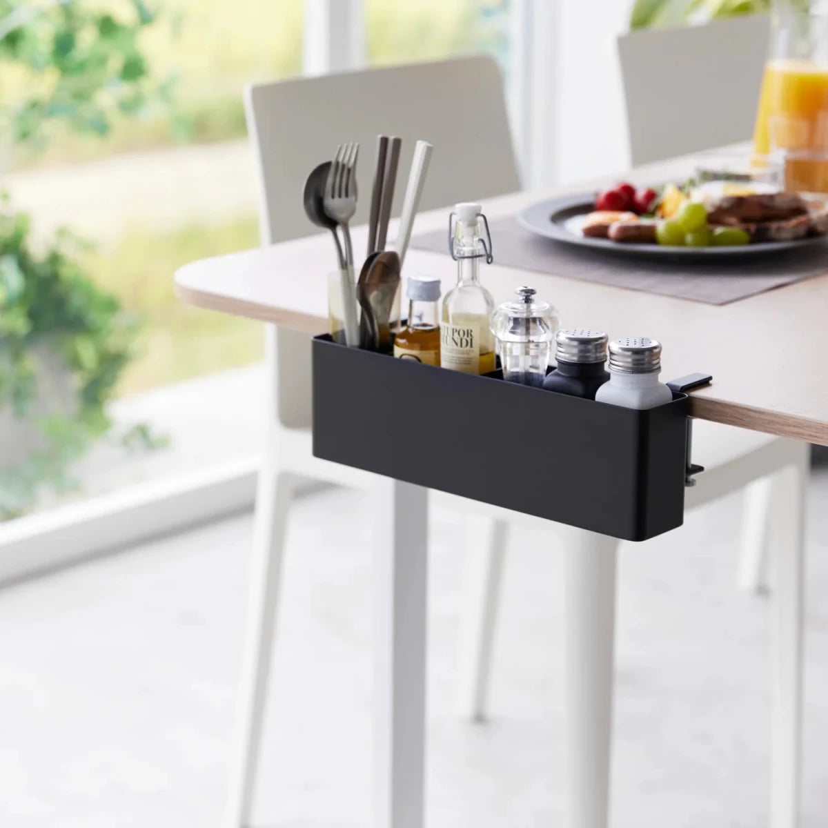 Smart oppbevaringsboks til bord, sort 30 x 10 cm - Lindas Dekor
