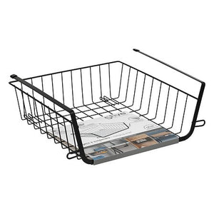 Hengekurv til hylle i metall sort 31,5 x 31 x 12 cm