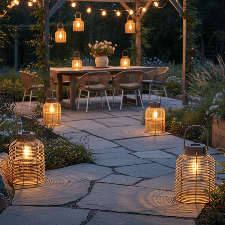 Brentford lampe, oppladbar med solcellepanel - Lindas Dekor