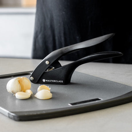Ergonomisk hvitløkspresse med rustfrie skjæreblader