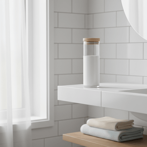 Glasskrukke med trelokk 30 x 9 cm - Lindas Dekor