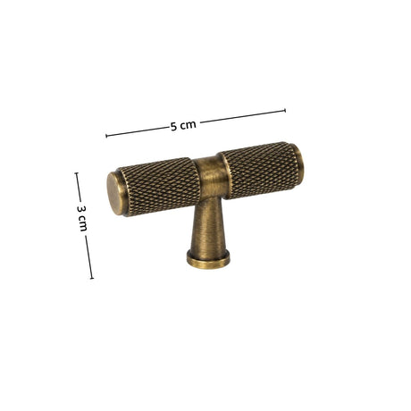 Stockholm T-bar håndtak bronse 50 mm - Lindas Dekor Håndtak