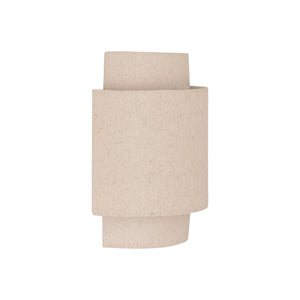Vegglampe Nahel i beige lin 27 cm
