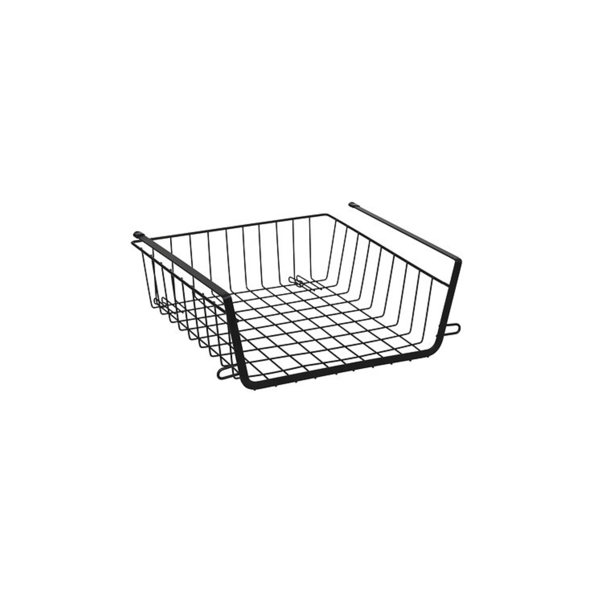 Hengekurv til hylle i metall sort 31,5 x 31 x 12 cm