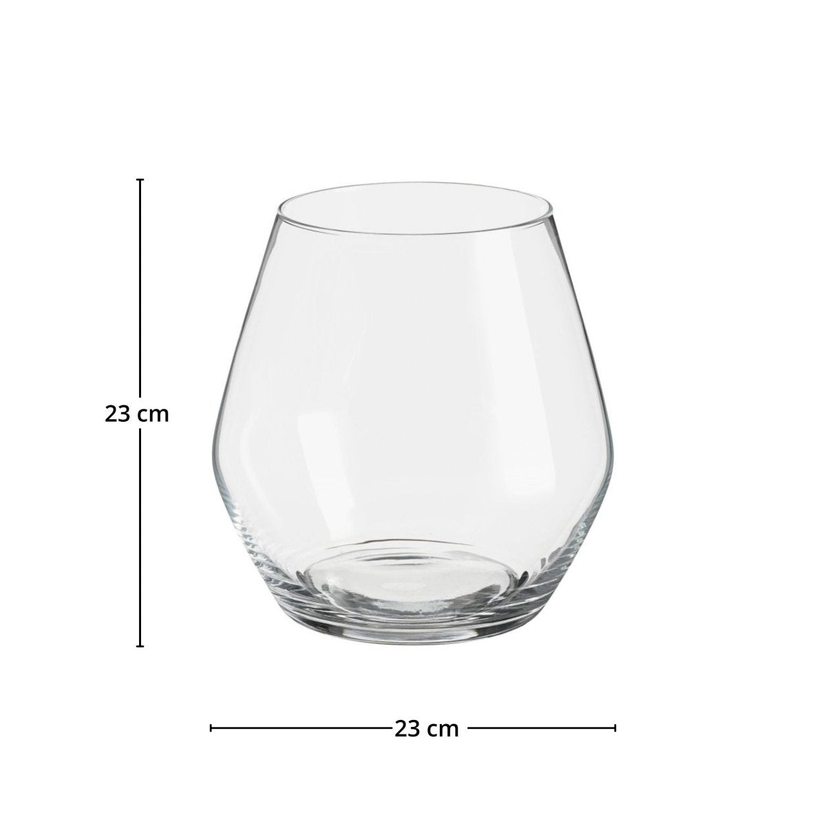 Arja glassvase klar rund 23 x 23 cm - Lindas Dekor Vase