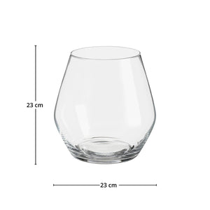 Arja glassvase klar rund 23 x 23 cm - Lindas Dekor Vase
