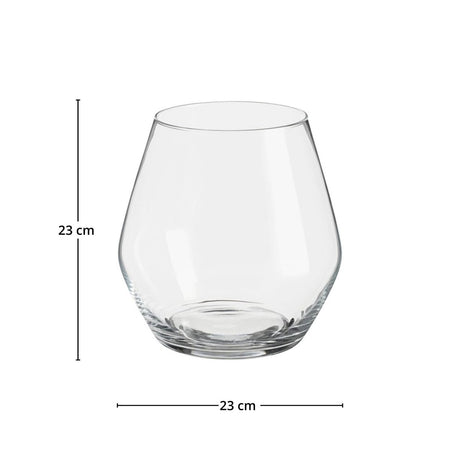 Arja glassvase klar rund 23 x 23 cm - Lindas Dekor Vase
