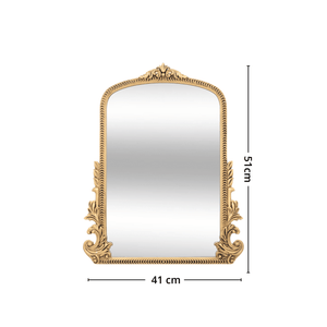 Veggspeil med gullfarget ramme Victoria 41 x 51 cm
