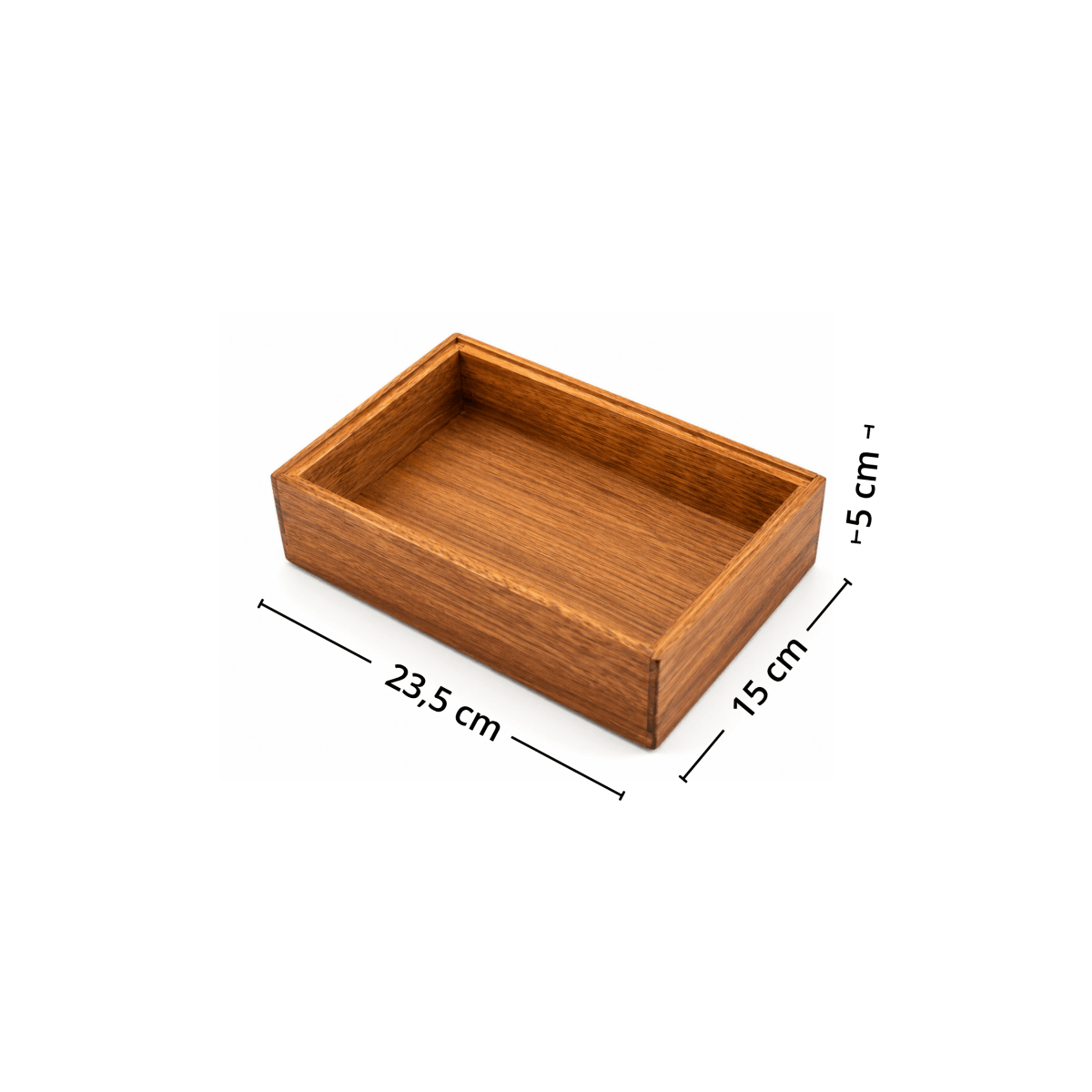 Stabelbar organiseringsbrett i tre/akasie 23,5 x 15 x 5 cm - Lindas Dekor Oppbevaringshylle