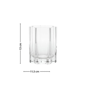 Målbilde av Filter Glass Candle lyslykt i klart glass med diameter 11,5 cm og høyde 13 cm.