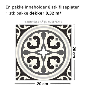 8 - pk Evora selvklebende fliser - Lindas Dekor