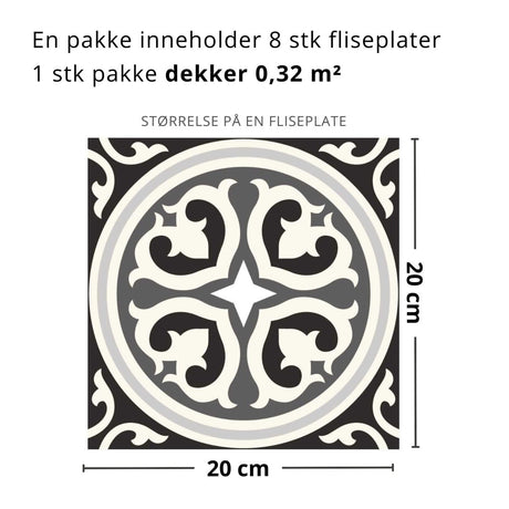 8 - pk Evora selvklebende fliser - Lindas Dekor