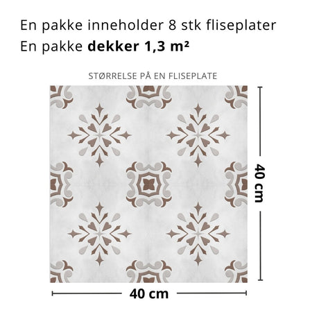 8-pack Dahn självklibbara fliser - Lindas Dekor