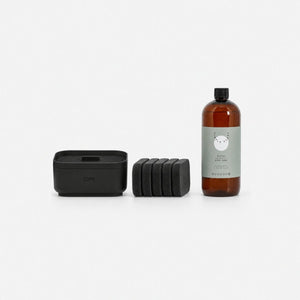 Oppvaskstasjon i sort med refill oppvasksåpe Grapefruit Ginger Sage