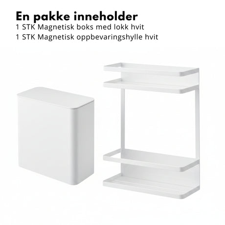 Smart sett til vaskemaskin hvit, 2 deler - Lindas Dekor Vaskeromssett