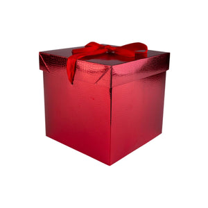 Gaveeske sammenleggbar rød 30 x 30 cm - Lindas Dekor Gaveeske