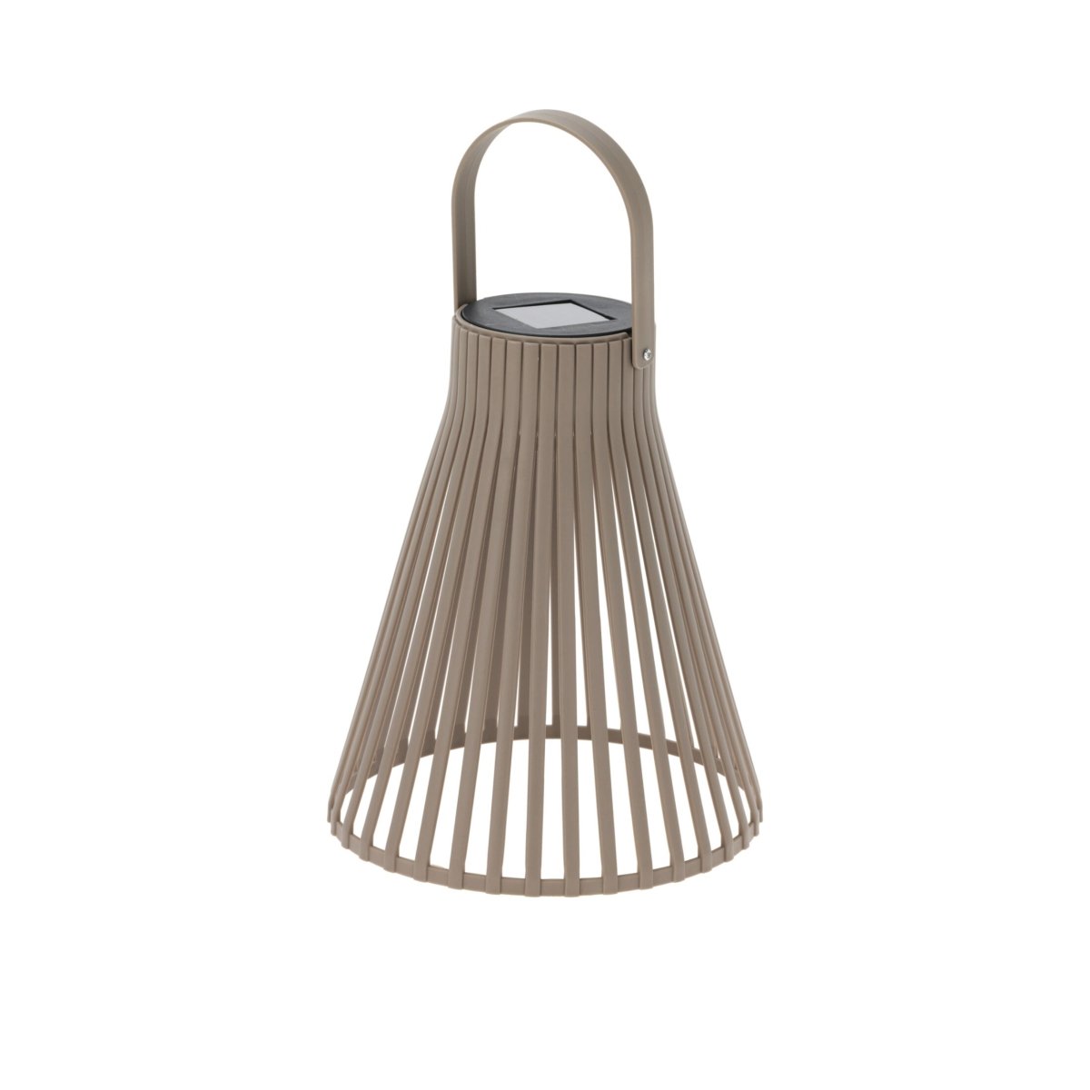 Brun solarlykt i metall 11,5 x 14 cm til terrasse og hage