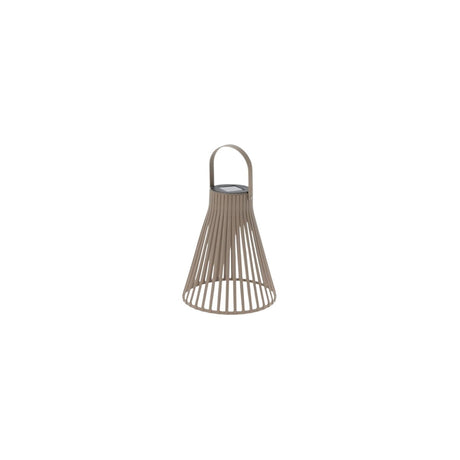 Brun solarlykt i metall 11,5 x 14 cm til terrasse og hage