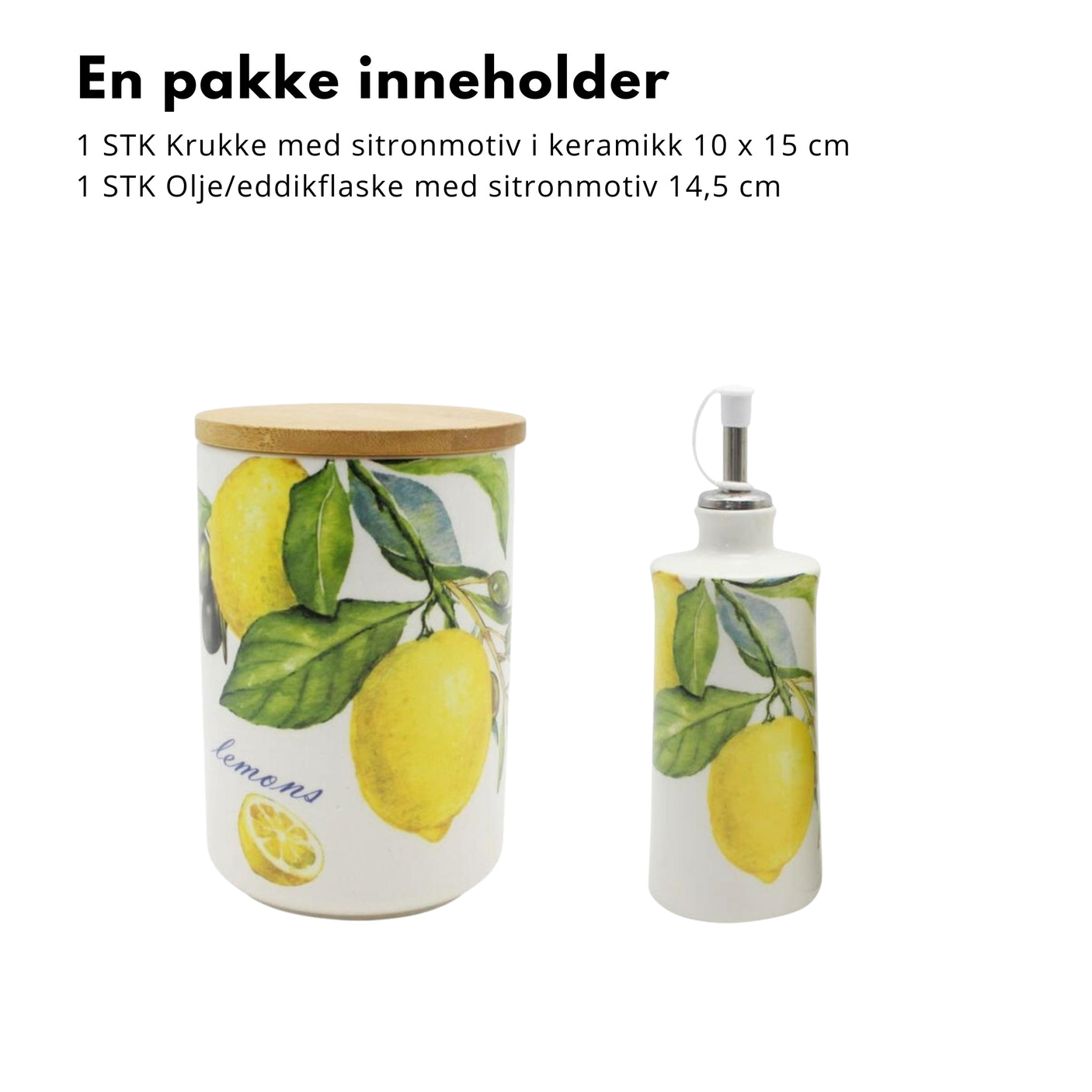 Sett til kjøkken sitron 2 deler