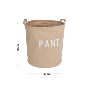 Målbilde av beige pantesekk med håndtak i størrelse 40 x 50 cm. - Lindas dekor