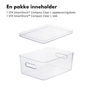 Transparent SmartStore oppbevaringsboks 15,4 liter med lokk