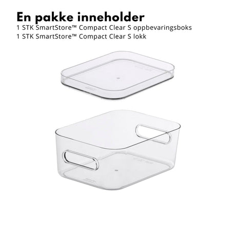 Genomskinlig SmartStore förvaringslåda 1,5 liter med lock