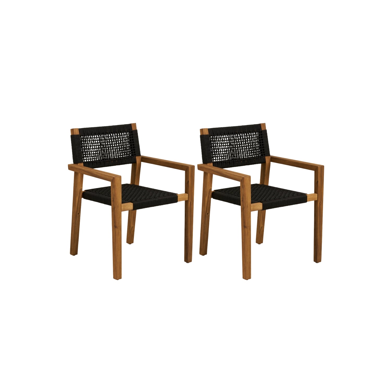 2-pk Anzio hagestol sort/natur