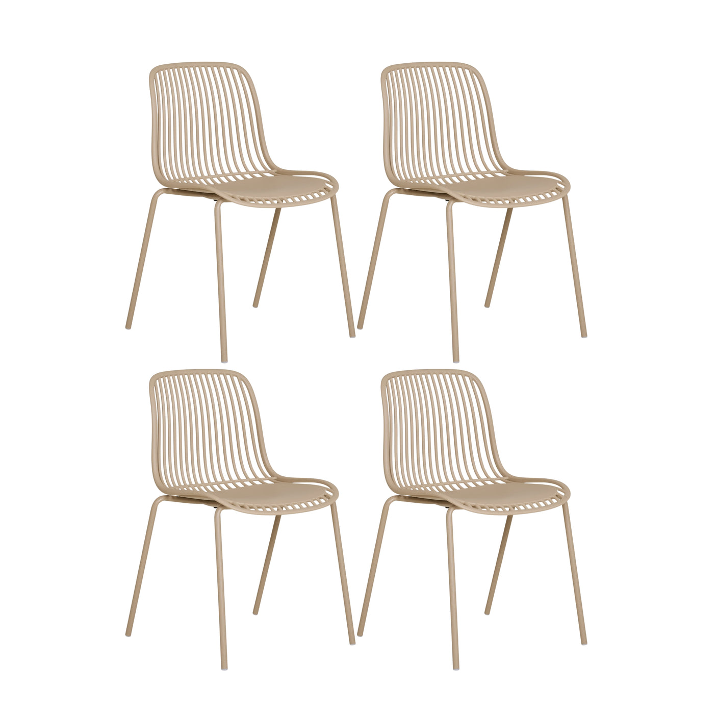 4-pk Branson hagestol beige
