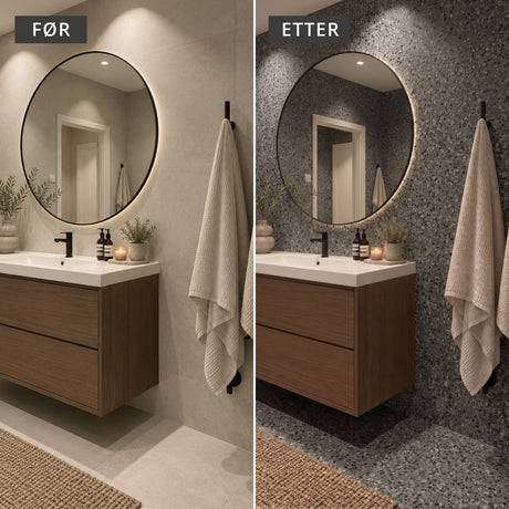 8-pk Venezia terrazzo selvklebende fliser - Lindas Dekor Fliser
