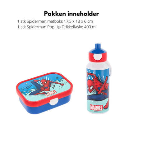Spiderman matboks og flaske sett - Lindas Dekor Bundle